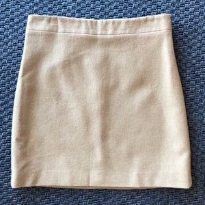 A-Line Midi Wool Skirt - Camel color